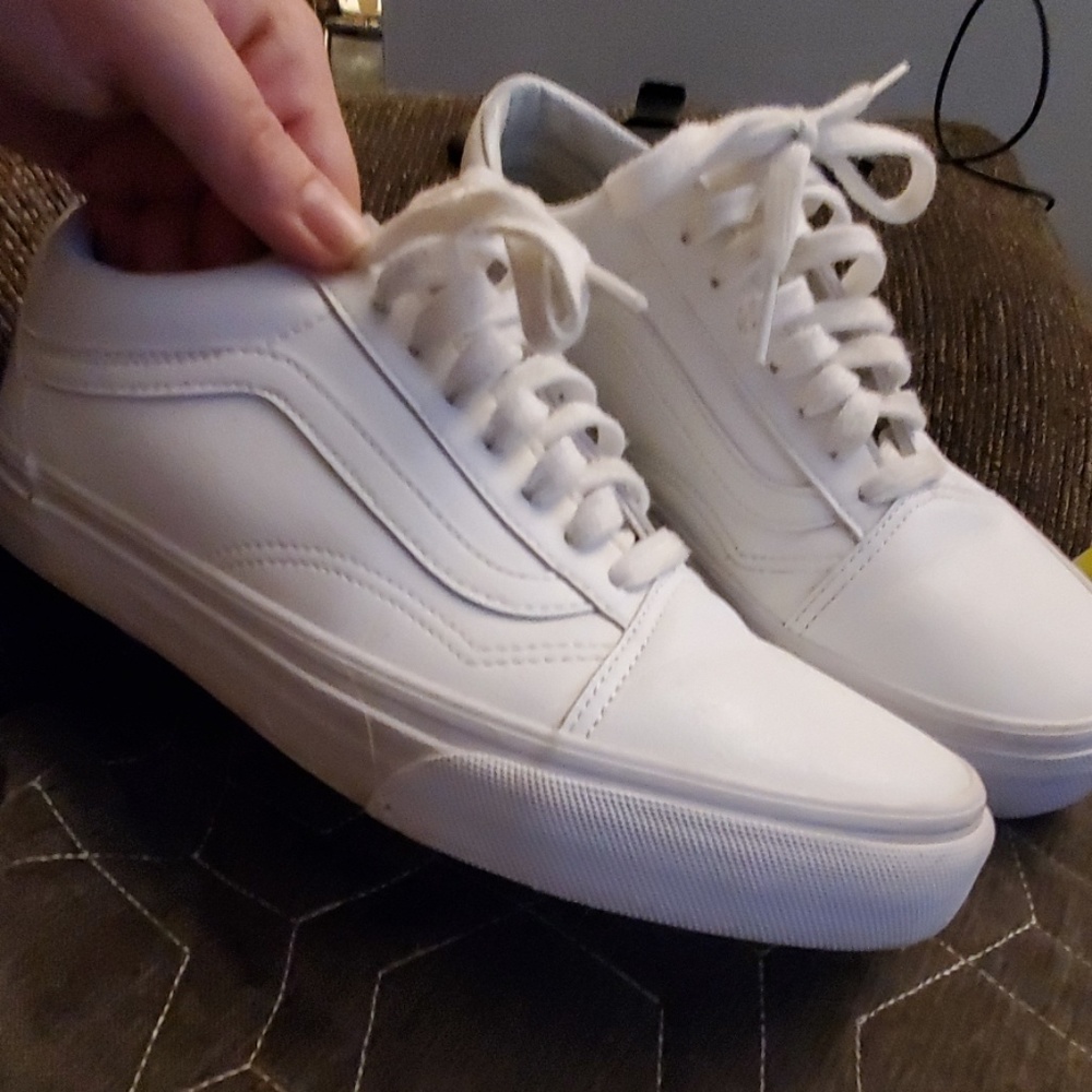 Leather white Vans